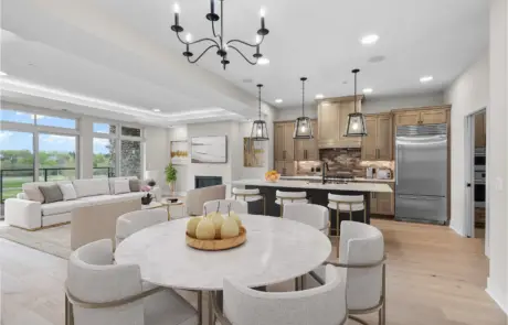 Hill Farm #205 Dining, Kitchen, Living Rm view